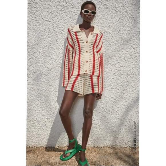 Zara knit jacket and shorts set - Picture 5 of 6